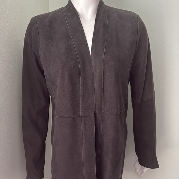 Eileen Fisher The Fisher Project Soft Suede Kimono Jacket, Cinder XS - Picture 6 of 11